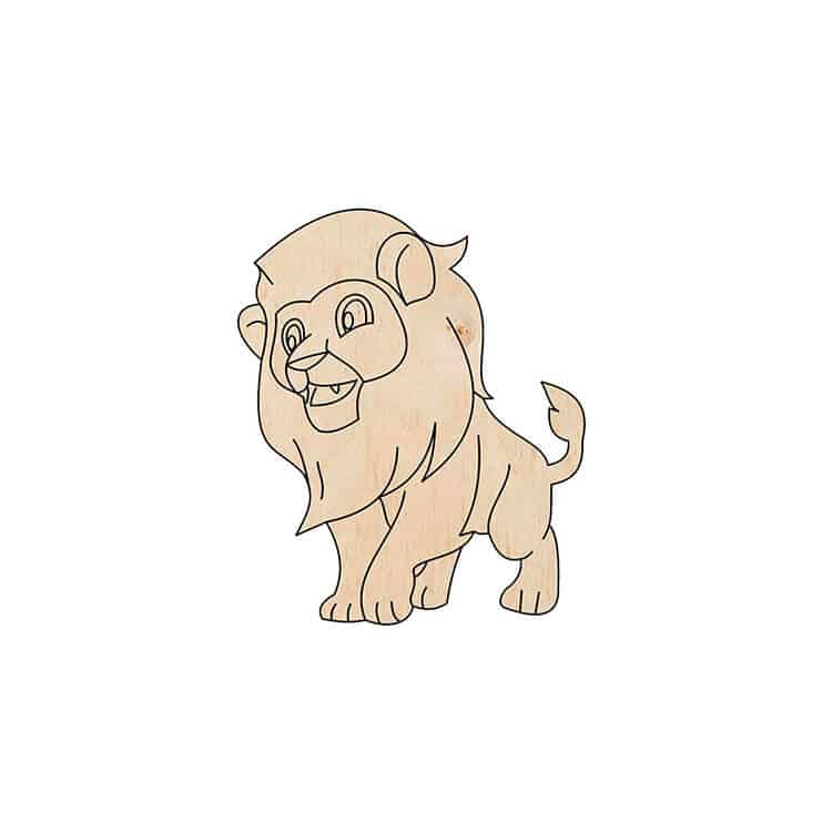 Ξύλινο Στοιχείο Λιοντάρι