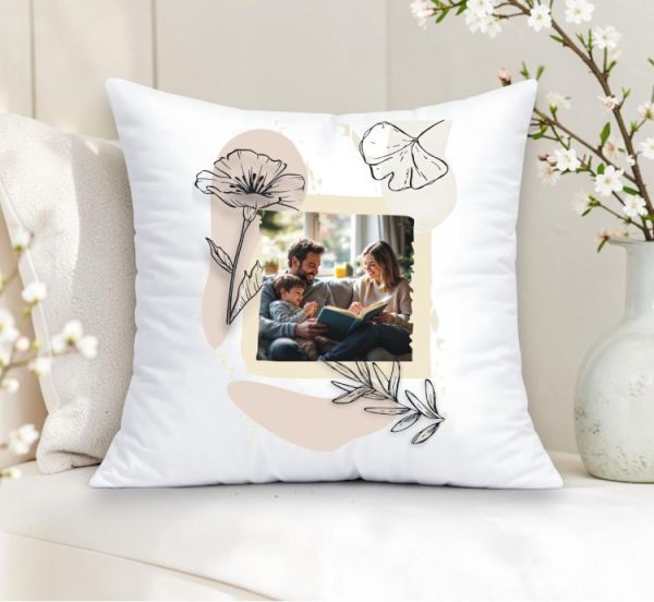 Δώρο Γιορτή Μητέρας Μαξιλάρι Λουλούδια Boho Με Φωτογραφία