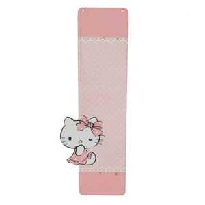 Ξύλινη Πασχαλινή Έγχρωμη Βάση Λαμπάδας Hello Kitty