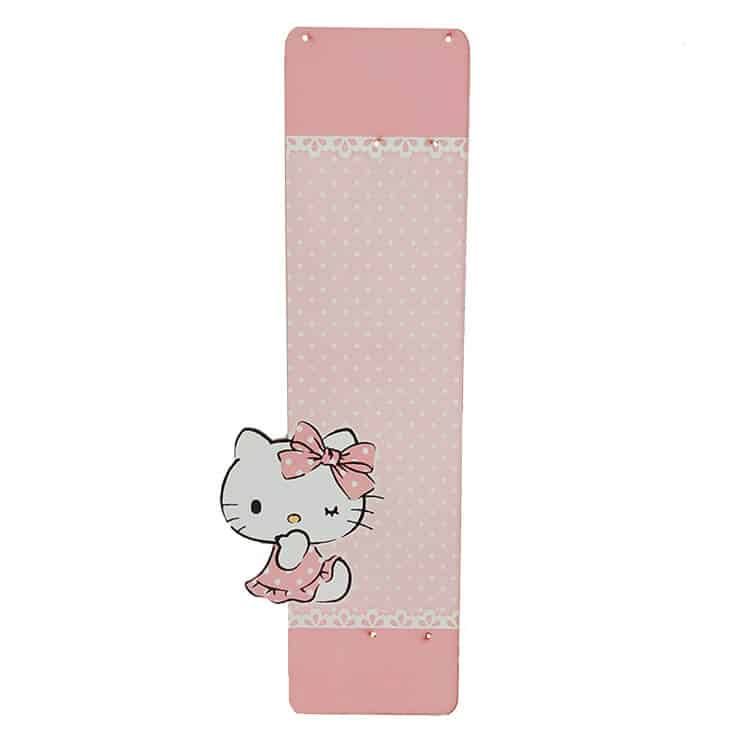 Ξύλινη Πασχαλινή Έγχρωμη Βάση Λαμπάδας Hello Kitty