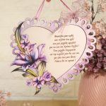 Δώρο Για Τη Γιορτή Της Μητέρας Κρεμαστή Καρδιά Με Λουλούδια Δώρο Για Τη Γιορτή Της Μητέρας Κρεμαστή Καρδιά Με Λουλούδια