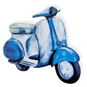 Ξύλινο Έγχρωμο Στοιχείο Vespa