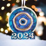 Χριστουγεννιάτικο Στολίδι Μάτι Μάρμαρο 2024