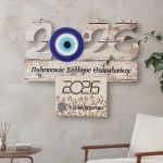 Ξύλινο Ημερολόγιο 2026 Μάτι Vintage Ξύλο