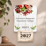 Ξύλινο Ημερολόγιο Τοίχου Ρόδια Λευκό Ξύλο
