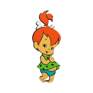 Ξύλινο Έγχρωμο Στοιχείο Pebbles Flintstone