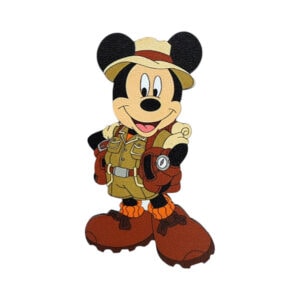 Ξύλινο Έγχρωμο Στοιχείο Mickey Mouse Σαφάρι
