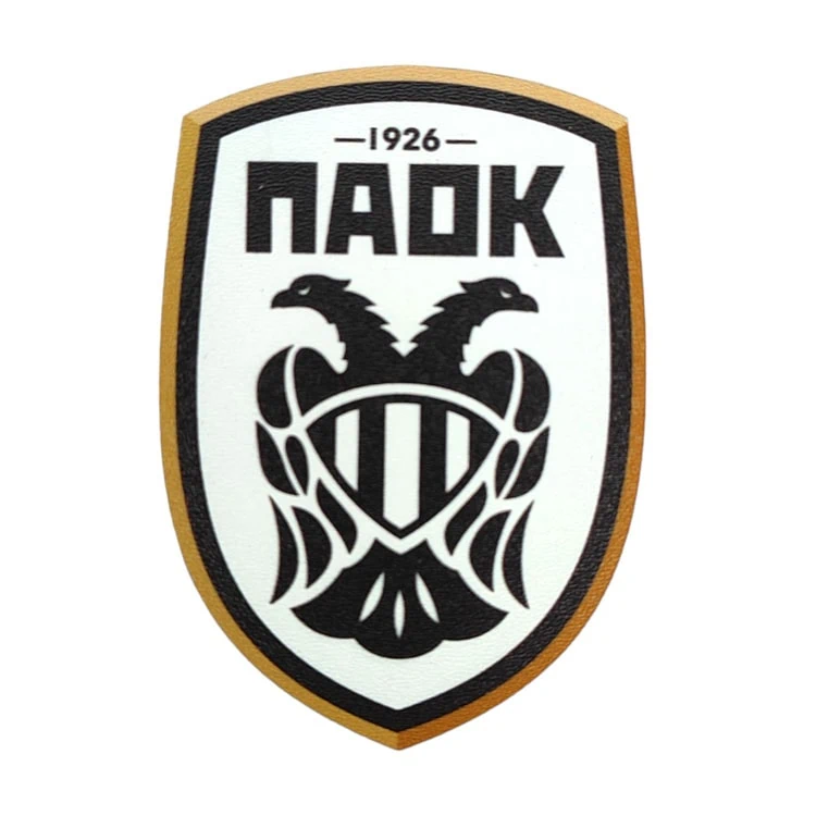 Ξύλινο έγχρωμο στοιχείο ΠΑΟΚ Έμβλημα
