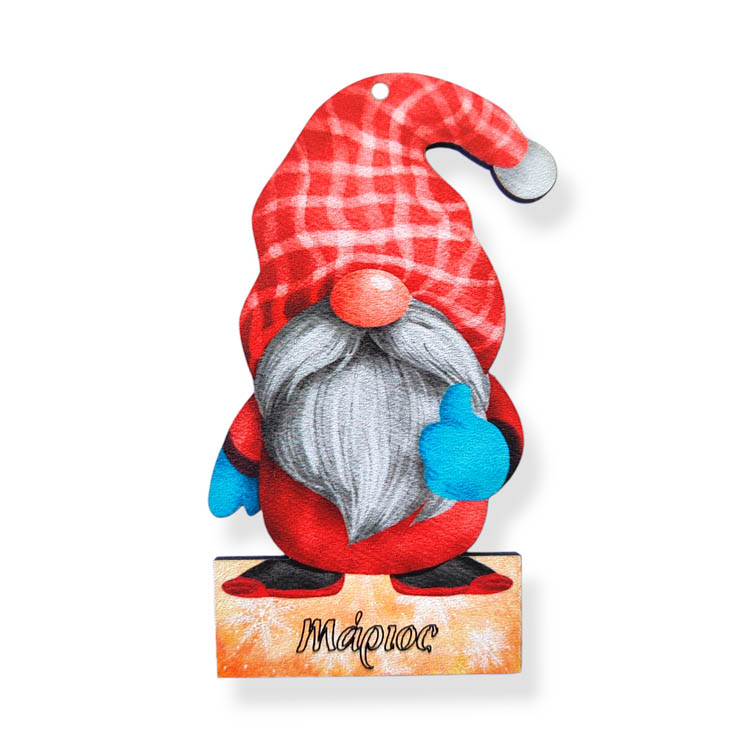 Ξύλινο Χριστουγεννιάτικο Στολίδι Gnome