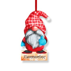 Ξύλινο Χριστουγεννιάτικο Στολίδι Gnome