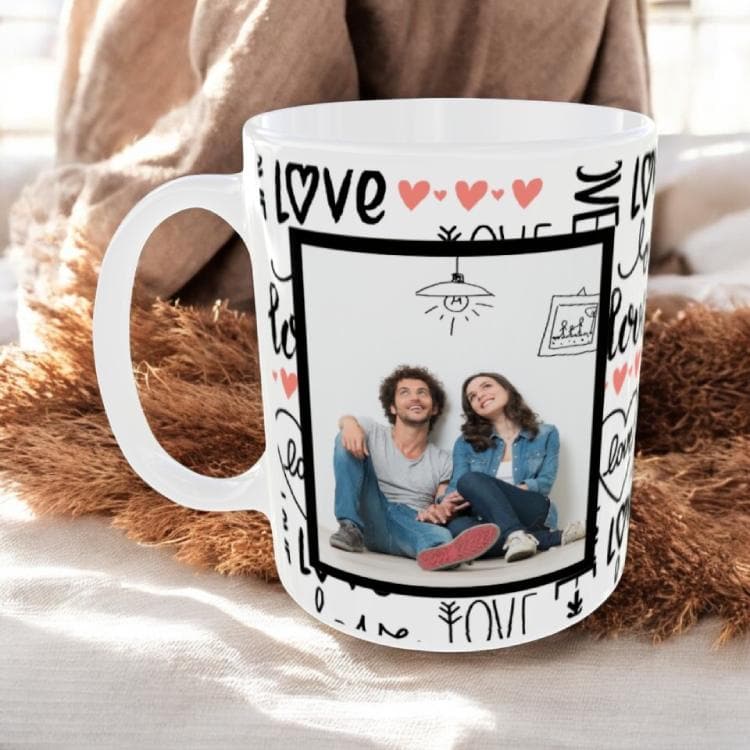 Προσωποποιημένη Κούπα Love με 2 Φωτογραφίες