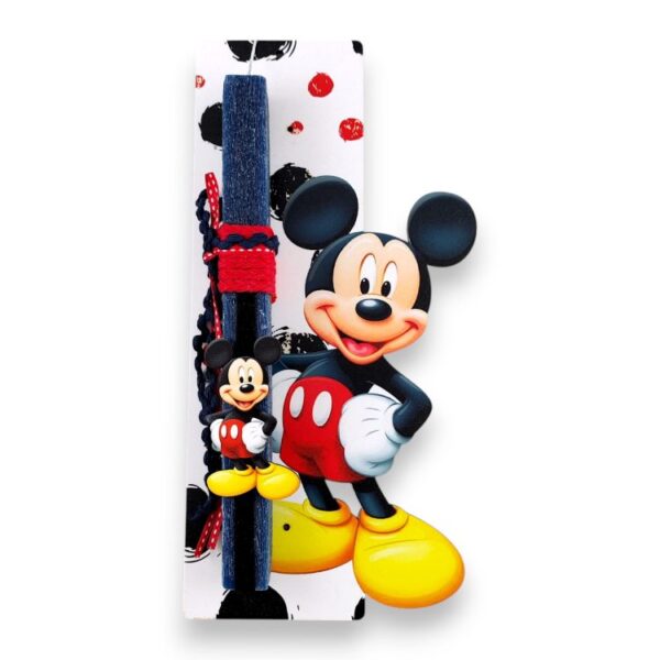 Πασχαλινή Λαμπάδα Mickey Mouse με Ξύλινο Στοιχείο