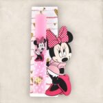Πασχαλινή Λαμπάδα Minnie Mouse με Ξύλινο Στοιχείο