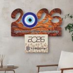 Ξύλινο Ημερολόγιο 2026 Μάτι Σκούρο Ξύλο