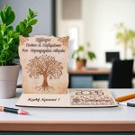Ξύλινο Ημερολόγιο με Βάση Δέντρο Ζωής