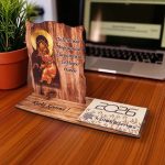 Ξύλινο Ημερολόγιο με Βάση Παναγία