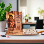 Ξύλινο Ημερολόγιο με Βάση Παναγία