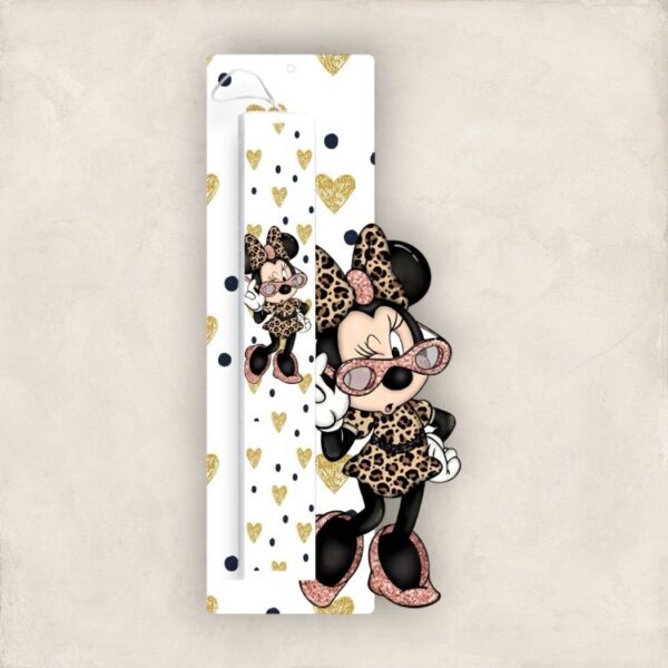 Έγχρωμη Πασχαλινή Λαμπάδα Minnie Mouse Diva με Όνομα
