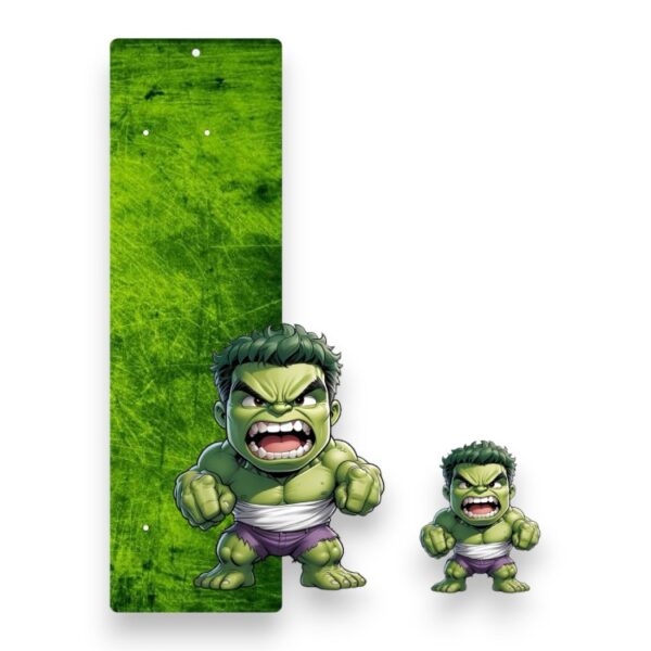 Πασχαλινή Βάση Λαμπάδας Hulk με Ξύλινο Στοιχείο
