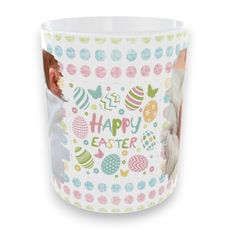 Πασχαλινή Κούπα Happy Easter με 2 Φωτογραφίες