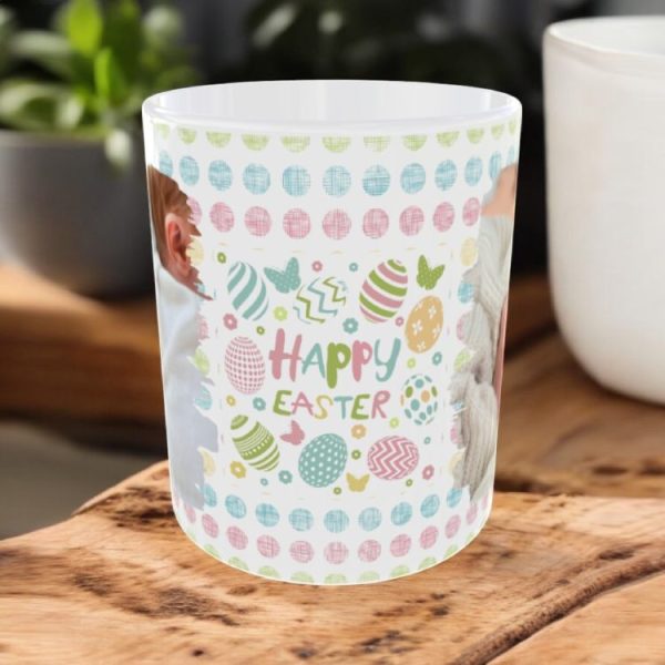 Πασχαλινή Κούπα Happy Easter με 2 Φωτογραφίες