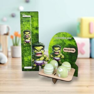 Σετ Πασχαλινή Λαμπάδα και Αυγοθήκη Hulk Μωρό με Όνομα