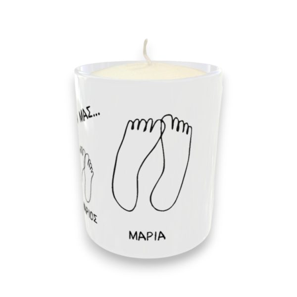 Προσωποποιημένο Κερί Family Feet με Ονόματα