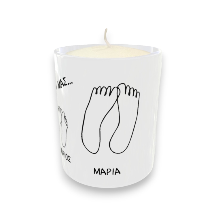 Προσωποποιημένο Κερί Family Feet με Ονόματα Προσωποποιημένο Κερί Family Feet με Ονόματα