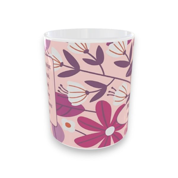 Αναμνηστική Κούπα Για Δασκάλα Pink Flower με Όνομα