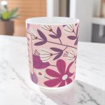 Αναμνηστική Κούπα Για Δασκάλα Pink Flower με Όνομα