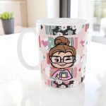Αναμνηστική Κούπα Για Δασκάλα Pink Teacher με Όνομα