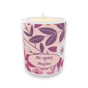 Προσωποποιημένο Κερί Για Δασκάλα Pink Flower με Αφιέρωση