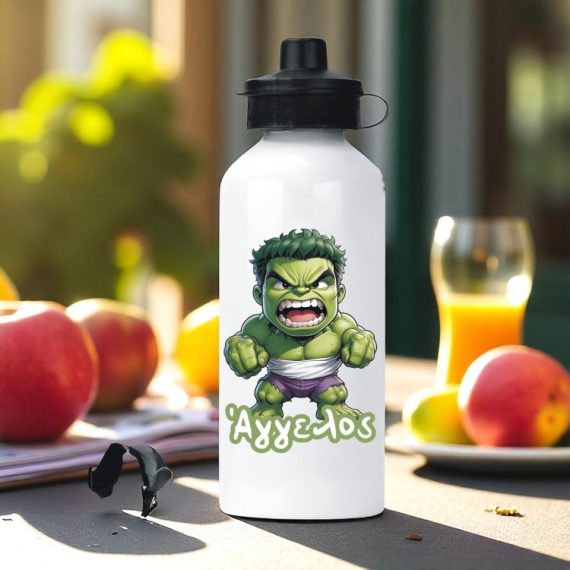 Μεταλλικό Παγούρι με Εκτύπωση Hulk Μωρό με Όνομα