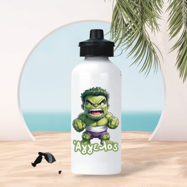 Μεταλλικό Παγούρι με Εκτύπωση Hulk Μωρό με Όνομα