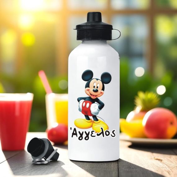 Μεταλλικό Παγούρι με Εκτύπωση Mickey Mouse με Όνομα