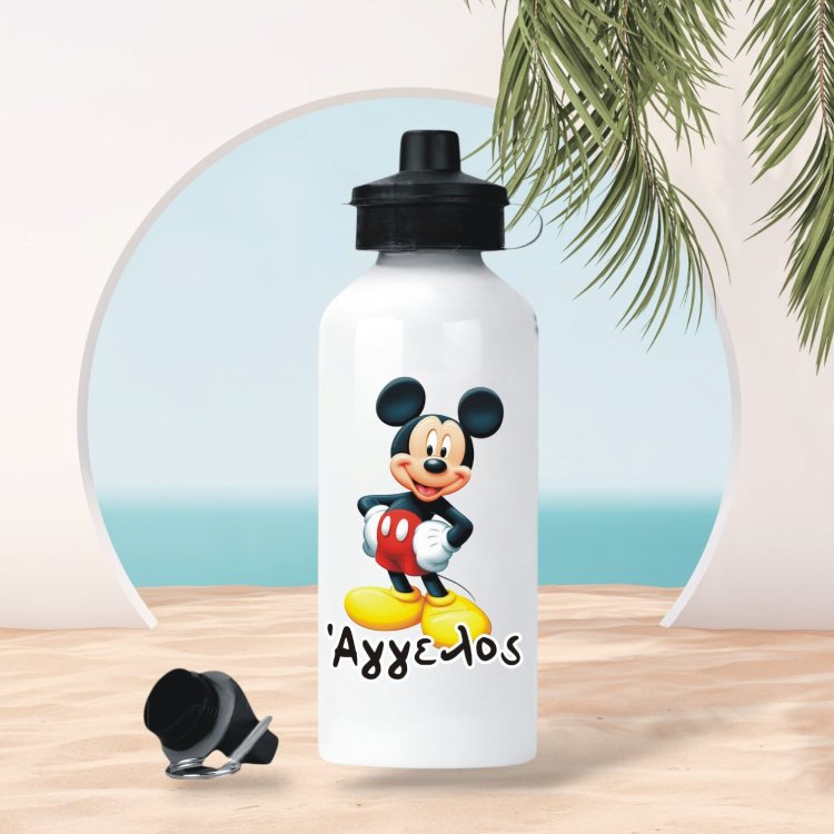 Μεταλλικό Παγούρι με Εκτύπωση Mickey Mouse με Όνομα