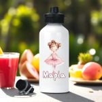 Μεταλλικό Παγούρι με Εκτύπωση Μπαλαρίνα με Όνομα