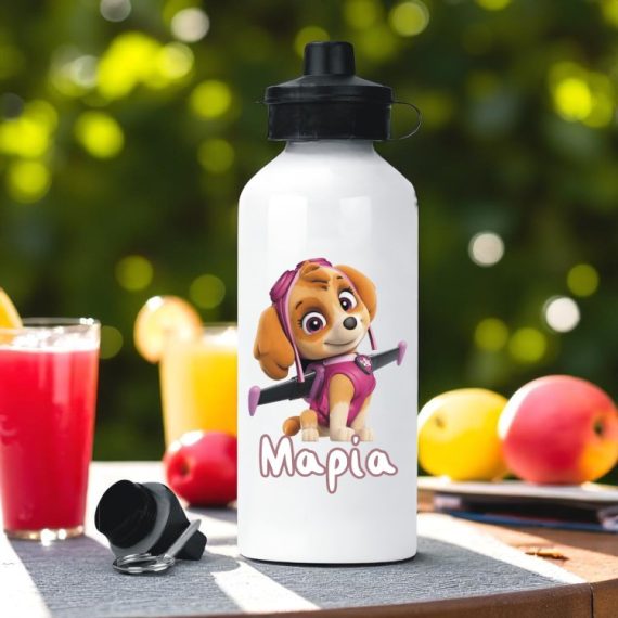 Μεταλλικό Παγούρι με Εκτύπωση Paw Patrol Skye με Όνομα