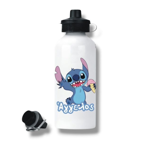 Μεταλλικό Παγούρι με Εκτύπωση Stitch με Όνομα