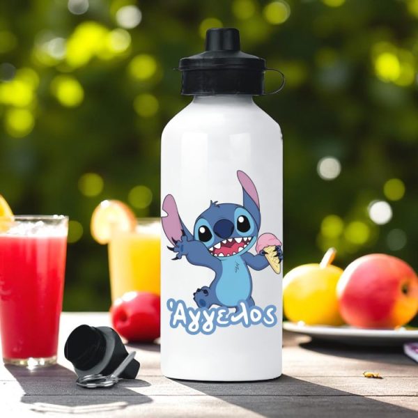 Μεταλλικό Παγούρι με Εκτύπωση Stitch με Όνομα