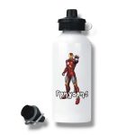 Μεταλλικό Παγούρι με Εκτύπωση Iron Man με Όνομα