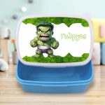 Σχολικό Δοχείο Φαγητού Hulk Μωρό με Όνομα Σχολικό Δοχείο Φαγητού Hulk Μωρό με Όνομα
