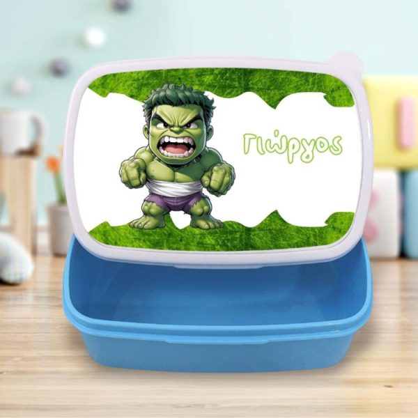 Σχολικό Δοχείο Φαγητού Hulk Μωρό με Όνομα Σχολικό Δοχείο Φαγητού Hulk Μωρό με Όνομα