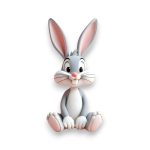 Ξύλινο Έγχρωμο Στοιχείο Bugs Bunny 2