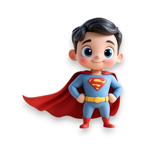 Ξύλινο Έγχρωμο Στοιχείο Superman Μωρό