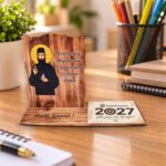 Ξύλινο Ημερολόγιο με Βάση Άγιος Εφραίμ