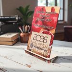 Ξύλινο Επιτραπέζιο Ημερολόγιο Ρόδια
