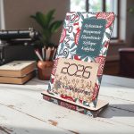 Ξύλινο Επιτραπέζιο Ημερολόγιο Ρόδια Deluxe