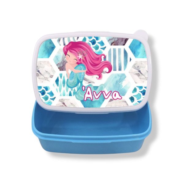 Σχολικό Δοχείο Φαγητού Pink Mermaid με Όνομα