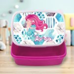 Σχολικό Δοχείο Φαγητού Pink Mermaid με Όνομα Σχολικό Δοχείο Φαγητού Pink Mermaid με Όνομα